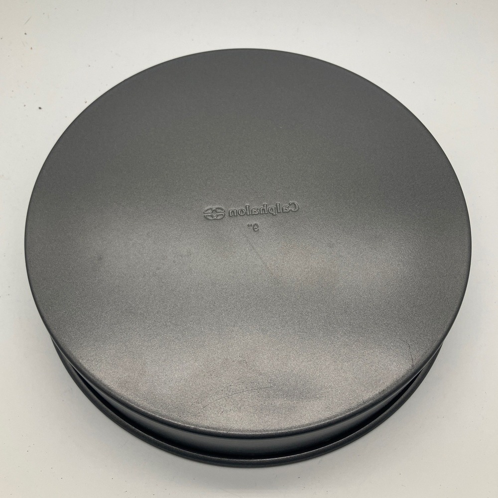 Calphalon 9 Inch Round Cake Pan Nonstick Gray Steel Bakeware 2 Inch Deep - Picture 2 of 6